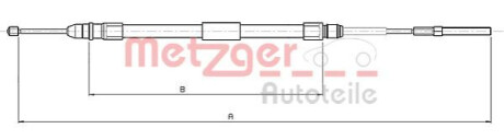 Трос, стояночная тормозная система METZGER 10.4137