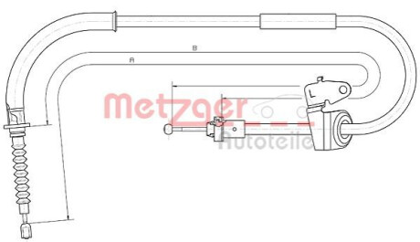 Трос ручного гальма METZGER 10.4307