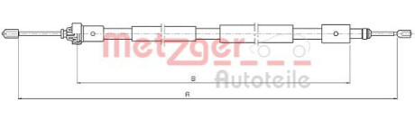 Трос, стояночная тормозная система METZGER 10.4655