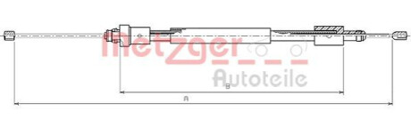 Трос ручного гальма METZGER 10.4705