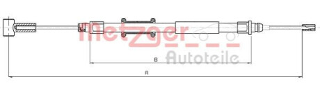Трос, стояночная тормозная система METZGER 10.4745