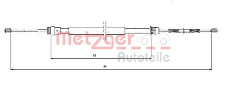 Трос, стояночная тормозная система METZGER 10.6541