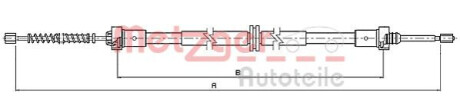 Трос, стояночная тормозная система METZGER 10.6547