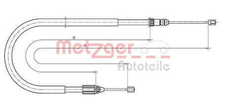 Трос, стояночная тормозная система METZGER 10.6698