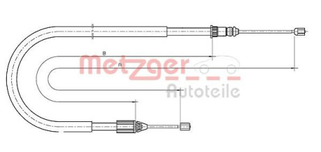 Трос, стояночная тормозная система METZGER 10.6699