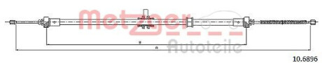 Трос ручного гальма METZGER 10.6896