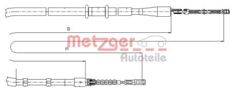 Трос ручного гальма METZGER 10.7503