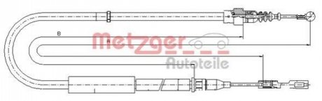Трос ручного гальма METZGER 107513 (фото 1)
