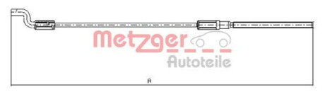 Трос, стояночная тормозная система METZGER 10.7621