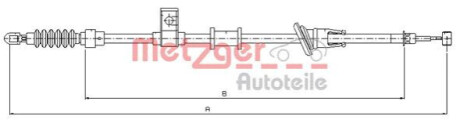 Трос ручного гальма METZGER 108223