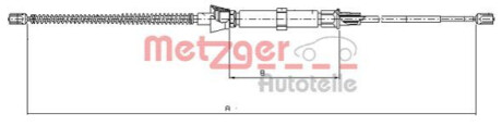 Трос ручного гальма METZGER 10.9034