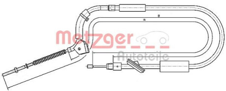 Трос, стояночная тормозная система METZGER 10.9335