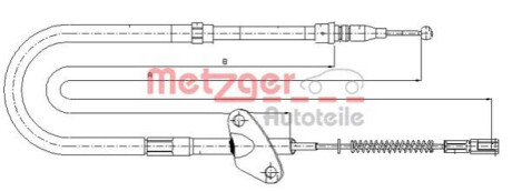 Трос ручного гальма METZGER 10.9871