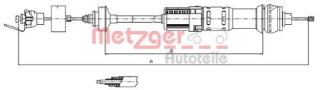 Трос сцепления METZGER 112284