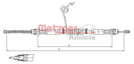 Трос ручного гальма METZGER 11.5668