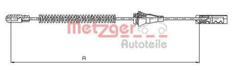 Трос ручного гальма METZGER 115763