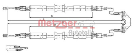 Трос ручного гальма METZGER 11.5765