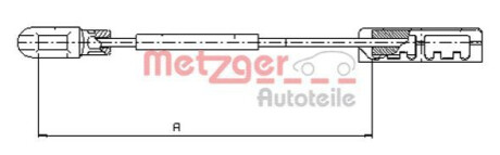 Трос, стояночная тормозная система METZGER 11.5935