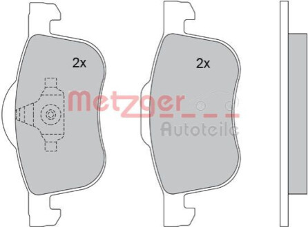 Колодки гальмівні дискові, комплект METZGER 1170013