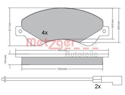 Комплект тормозных колодок METZGER 1170146