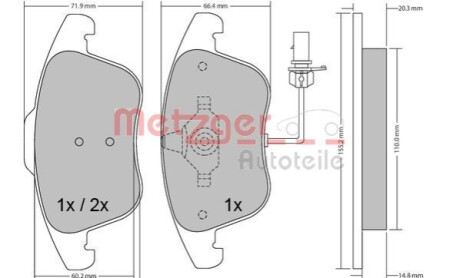 Автозапчасть METZGER 1170156