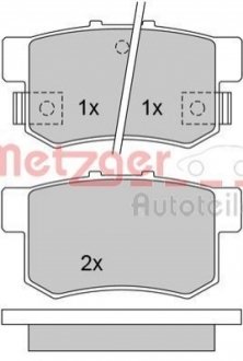 Колодки дискового тормоза METZGER 1170213 (фото 1)