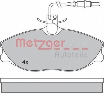 Комплект гальмівних колодок METZGER 1170253 (фото 1)