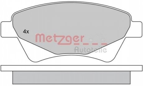 Колодки дискового тормоза METZGER 1170255