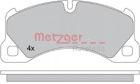 Комплект тормозных колодок METZGER 1170445