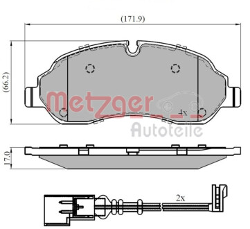 Диск тормозной METZGER 1170814