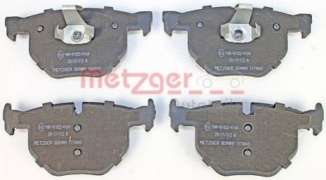 Колодки дискового тормоза METZGER 1170843 (фото 1)
