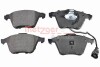 Колодки гальмівні (передні) Audi A3/TT/Seat Leon 03-15/VW Golf VI/Jetta VI/Scirocco III 08-14 METZGER 1170881 (фото 3)