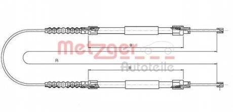 Трос ручного гальма METZGER 1171.11 (фото 1)