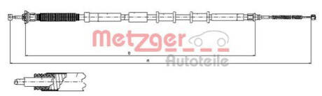 Трос, стояночная тормозная система METZGER 12.0717