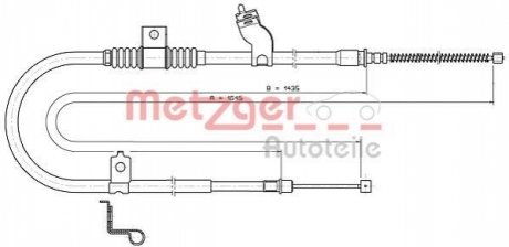Трос стояночного тормоза METZGER 17.2290 (фото 1)