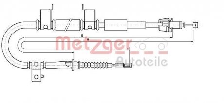 Трос стояночного тормоза METZGER 176053
