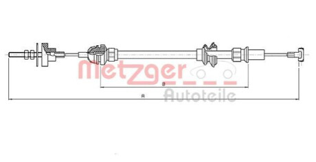 Трос, управление сцеплением METZGER 19.208E