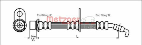 Шланг гальмівний METZGER 4111423