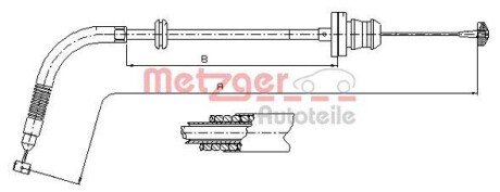 Трос газа METZGER 41325