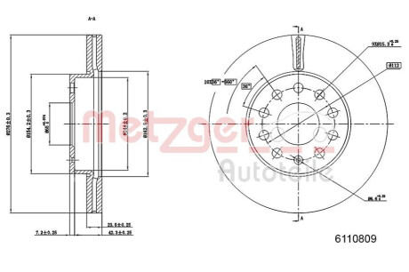 Автозапчастина METZGER 6110809