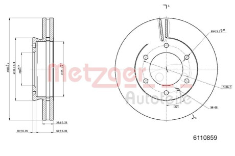 Автозапчасть METZGER 6110859