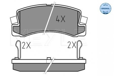 Комплект тормозных колодок, дисковый тормоз MEYLE 025 200 7615/W (фото 1)