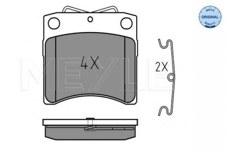 ГАЛЬМІВНІ КОЛОДКИ. VW P. T4 1.9-2.5 D/2.0-2.8 90-03 MEYLE 025 206 5217