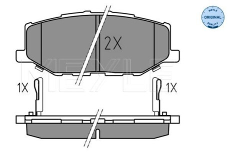 KLOCKI HAM. SUZUKI P. JIMNY 1,5 18- MEYLE 0252156816 (фото 1)