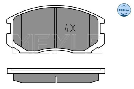 Гальмівні колодки, дискове гальмо (набір) MEYLE 025 216 5015