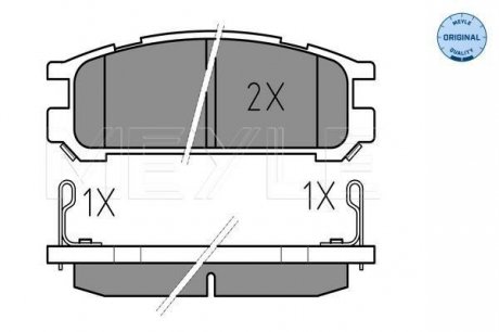 Комплект тормозных колодок, дисковый тормоз MEYLE 025 217 0315/W (фото 1)