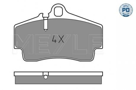 Комплект тормозных колодок, дисковый тормоз MEYLE 0252179216PD (фото 1)