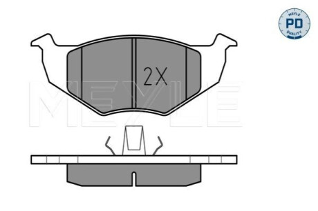 ГАЛЬМІВНІ КОЛОДКИ. VW P.GOLF/POLO/VENTO 91-01 MEYLE 0252186615PD (фото 1)