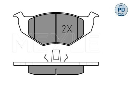 ГАЛЬМІВНІ КОЛОДКИ. VW P.GOLF/POLO/VENTO 91-01 MEYLE 0252186619PD