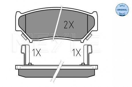 Комплект тормозных колодок, дисковый тормоз MEYLE 025 219 0715/W (фото 1)